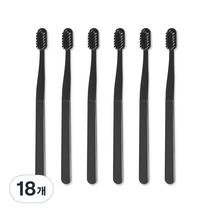 생활도감 칫솔 블랙, 1개입, 18개