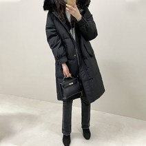 여성용 코지 오리털 롱패딩