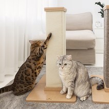 피카노리 고양이 스크래쳐 기둥형, 크림화이트, 1개