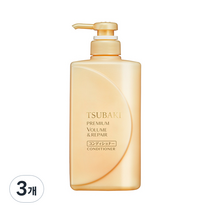 츠바키 프리미엄 볼륨& 리페어 컨디셔너, 490ml, 3개