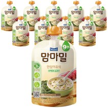 맘마밀 안심 이유식, 미역과 소고기, 100g, 10개