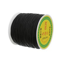 나일론 매듭실 실팔찌 만들기 0.8mm, Black, 90m, 1개
