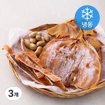 해맑은푸드 조미 마른오징어 몸통 5미 (냉동), 400g(대), 3개