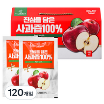 비타할로 진심을 담은 사과즙 100%, 120개입, 80ml