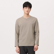 마인드브릿지 남성용 수피마 넥변형 긴팔 티셔츠 MVTS0122