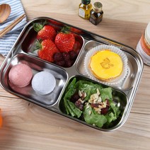 인콕 다이어트 스텐 식판 4구, 1세트