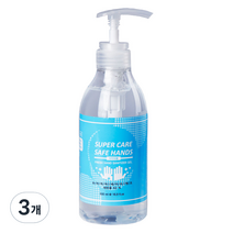 슈퍼케어 세이프 핸즈 손소독젤 펌프형, 500ml, 3개