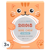 캣츠모리 와이어츄 고양이껌 15g x 7p, 3개, 실꼬리돔 + 연어 혼합맛