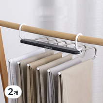 록몽 매직 바지 옷걸이, 블랙, 2개