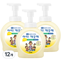 아이깨끗해 핸드워시 순 보송보송 파우더향, 490ml, 12개