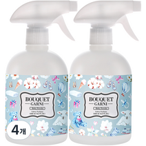 부케가르니 섬유탈취제 베이비파우더, 500ml, 4개