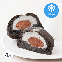 그림의빵 흑임자 크림빵 (냉동), 130g, 4개