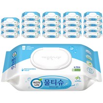깨끗한나라 프레쉬 물티슈 페퍼민트 캡형, 70매, 20개