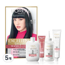 로레알파리 엑셀랑스 파리지앵 시크 염모제, 6.17 아쿠아 매트, 5개