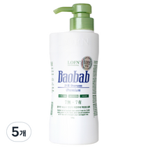 로픈 바오밥 21차 프리미엄 샴푸 건성 일반두피용, 500g, 5개