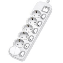 에코파워탭 국산 LED 개별 멀티탭 6구 EPM-L306 안전커버, 2.5m, 1개