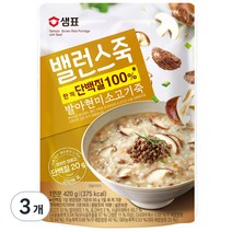 샘표 밸런스죽 발아현미 소고기죽, 420g, 3개