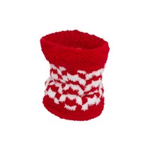 인콘트로 체크패턴 극세사 방한 골프 넥워머, FREE, 레드화이트