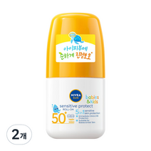 니베아 선 키즈 센서티브 프로텍트 롤온, 50ml, 2개