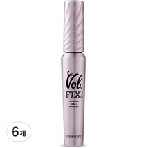 에뛰드하우스 래쉬 펌 볼륨 픽스 마스카라 NEW (8g), 블랙, 6개