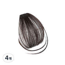 가발위드 인조모 앞머리 가발 테일형, 블랙, 4개