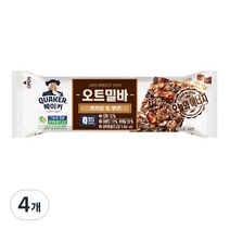 퀘이커 오트밀바 카카오 & 쿠키, 35g, 4개