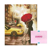 디클레어 액자 캔버스형 보석십자수 DIY 키트 40 x 50 cm, 1세트, 맨해튼의 여인
