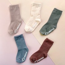 코코비도로시 아동용 로웰골지 양말 5족세트