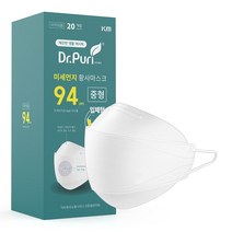 닥터퓨리 KF94 미세먼지 황사마스크 중형, 20개입, 1개