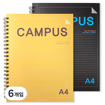 투영디자인 캠퍼스 A4 절취노트, 랜덤 발송, 6개입