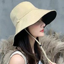 팅올 아웃도어 캐주얼 양면 버킷햇, 아이보리 + 블랙