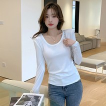 레몬소울 여성용 라이 라운드 스판 티셔츠
