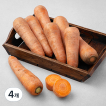 국내산 유기농 당근, 1kg, 4개
