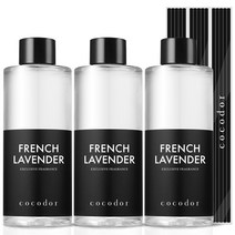 코코도르 리필액 + 리드스틱 5p, 프렌치라벤더, 200ml, 3개