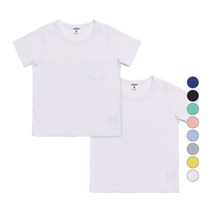 유라비 아동용 기본 라운드 반팔 2종세트