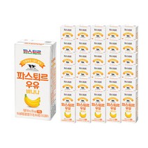 파스퇴르 전용목장 1급A 원유 바나나우유, 190ml, 48개입