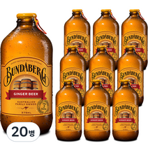 분다버그 진저비어 탄산음료, 375ml, 20병