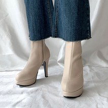 트루디 라운드토 가보시 하이힐 앵클부츠