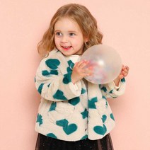 몰리멜리 여아용 하트하트 열풍퍼 자켓