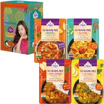 티아시아키친 치킨 마크니 커리 170g + 게살 푸팟퐁 커리 170g + 비프 마살라 커리 170g + 스파이시 비프 마살라 커리 170g 세트, 1세트