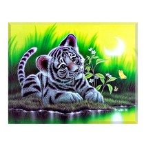 히여 DIY 보석 십자수 캔버스형 40 x 50 cm, 21. 아기 호랑이 KS-303, 1세트