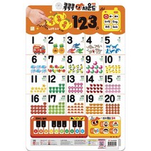 터 NEW 콕콕콕 사운드 유아 학습 벽보 123, 키움
