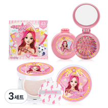 시크릿쥬쥬 아동용 별의여신 데일리 선팩트 SPF43 PA+++ + 거울브러쉬 랜덤발송 세트, 3세트