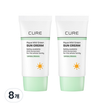 김정문알로에 아쿠아 마일드 그린 선크림 SPF50+ PA++++, 8개, 40ml