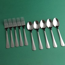 인스푼 히트양식기 스푼 포크 5인세트, 실버, 스푼5 + 포크5