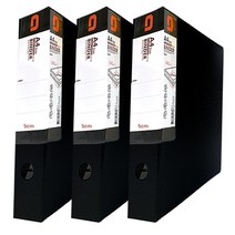 오렌지오피스 신소재 D링 바인더 5cm 3공, 블랙, 3개