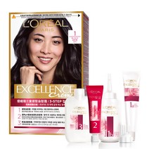 로레알파리 엑셀랑스 크림 염색제, 1호 흑색, 1개