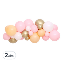 파티마트 풍선 가랜드 클라우드 만들기 DIY 세트, 피치핑크, 2세트