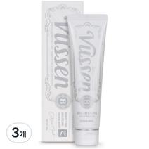 오스템 뷰센 뉴에이치 미백 치약 시트러스민트향, 120g, 3개