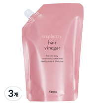 어퓨 라즈베리 헤어 식초 리필용 라즈베리향, 400ml, 3개